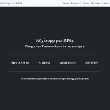 [Portfolio] Röyksopp par RP84, site hommage au duo électro norvégien Röyksopp