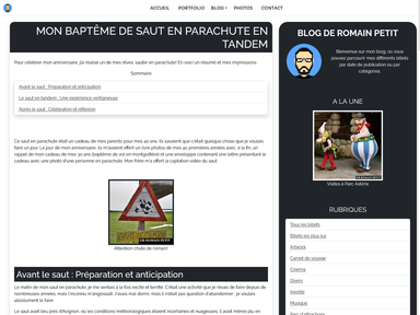 Article - Contenu d'un article sur le Blog de Romain Petit