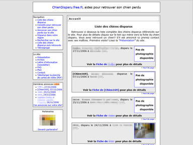 Accueil - Tous les avis de recherche dès la première page