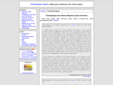 Recueil de témoignages de propriétaires de chiens l'ayant retrouvé pour donner espoir à ceux à la recherche du leur