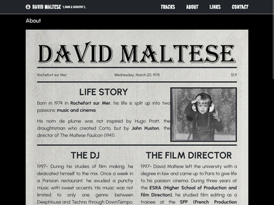 Biographie - Section biographie et présentation artistique