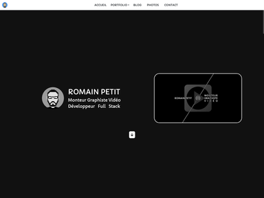 Accueil - Page d'accueil épurée avec panorama de mes différentes activités
