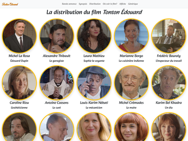 Distribution – Mise en avant du casting complet.