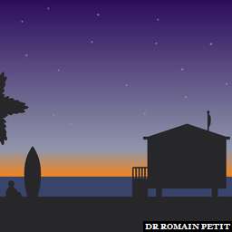 Illustration de la référence Crépuscule sur plage d'ailleurs 