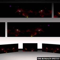 Illustration de la référence Particules et traînées qui se déplacent 