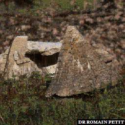 Illustration de la référence Photo-mosaïques 080420071038a - Maison cassée d'un golf miniature 