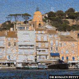 Illustration de la référence Photo-mosaïques 030820051826b - Saint-Tropez vu de face 