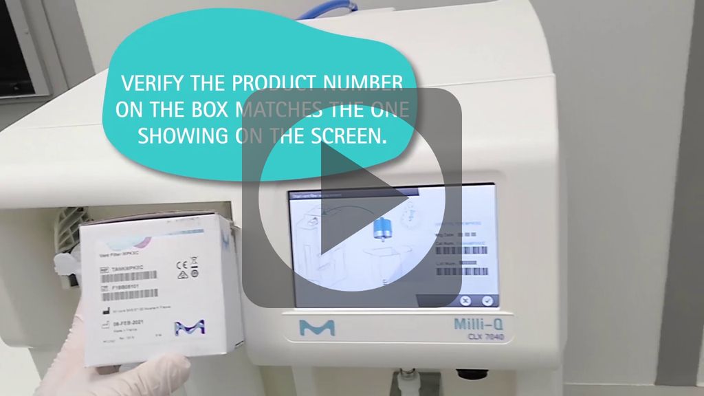 Changing the Vent Filter - Milli-Q® CLX 7000