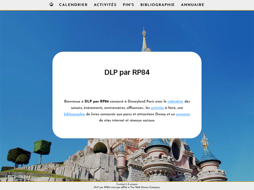 Capture d'écran de la page d'accueil du site dlp.rp84.fr