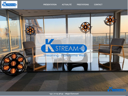 Capture d'écran de la page d'accueil du site kstream.fr