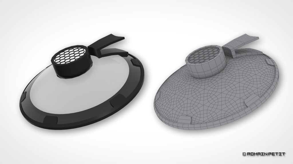 Couvercle de cuisine modélisé en 3D et texturé